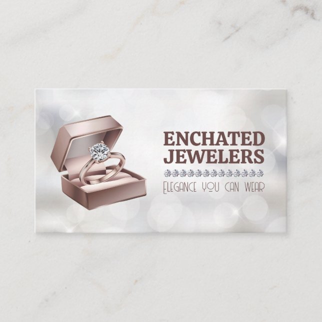 Diamond Ring in Box | Jewellery  Business Card (Front)