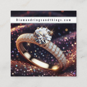 Diamond Ring Jewellery Designer Jeweller Square Business Card