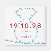 Diamond Ring Loop Save The Date Wedding Magnet