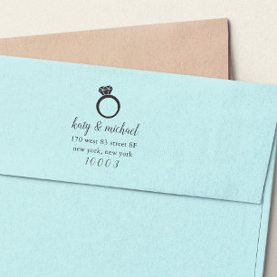 Diamond Ring Return Address Stamp