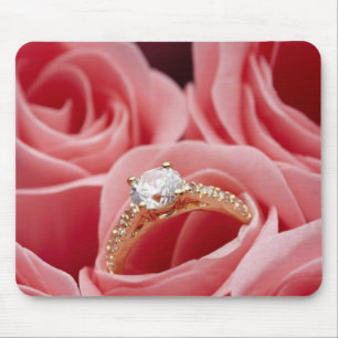 Diamond Ring Roses Mouse Mat