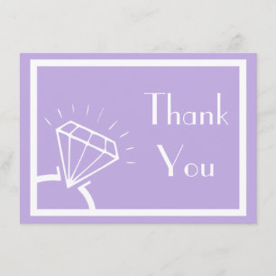 Diamond Ring Silhouette Thank You (Violet Purple)