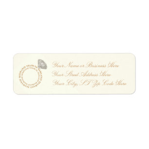 Diamond Ring Typography Return Address Labels