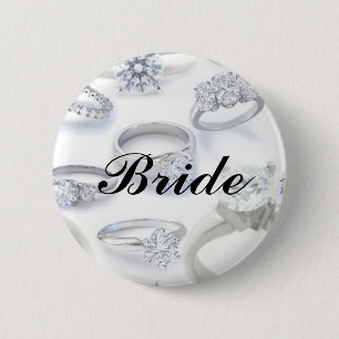 Diamond Rings 6 Cm Round Badge