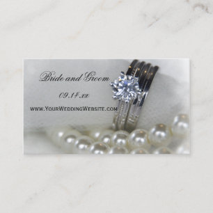 Diamond Rings and Pearls Wedding Website Enclosure Card
