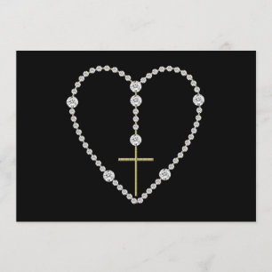 Diamond Rosary - Hail Mary Full of Grace Invitation