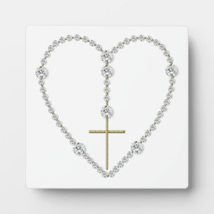 Diamond Rosary - Hail Mary Full of Grace Plaque