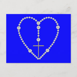 Diamond Rosary - Hail Mary Full of Grace Postcard