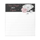 Diamond Rose Floral Notepad