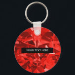 Diamond Ruby Gemstone Personalised Key Ring<br><div class="desc">Diamond Ruby Gemstone Personalised keychain</div>