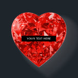 Diamond Ruby Heart Personalised Paperweight<br><div class="desc">Diamond Ruby Heart Personalised Paperweight</div>