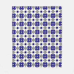 Diamond Sapphire Gemstone Art, Blue Fleece Blanket
