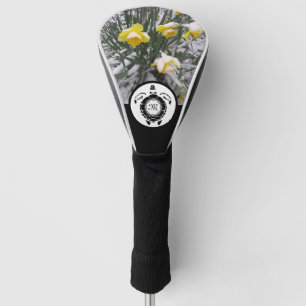 Diamond Sea Turtle Silhouette Monogram w Photo Golf Head Cover