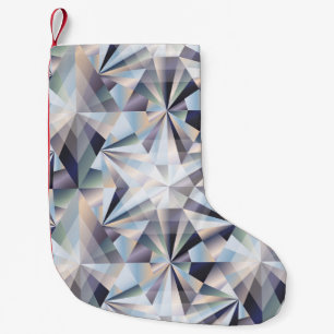 Diamond seamless background, vintage illustrationd small christmas stocking