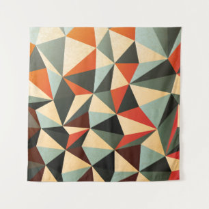 Diamond Shape: Abstract Vintage Design Tapestry