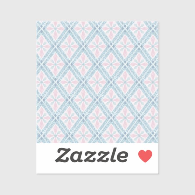 diamond shaped blue pattern (Sheet)