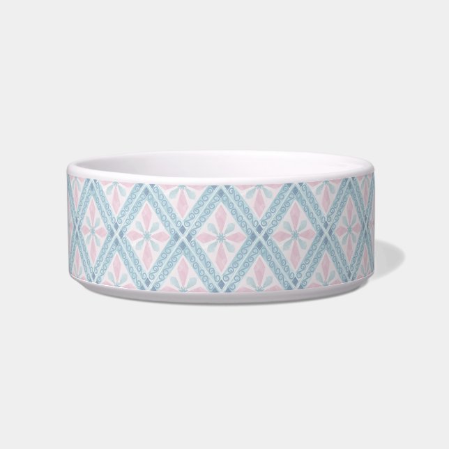 diamond shaped blue pattern bowl (Front)
