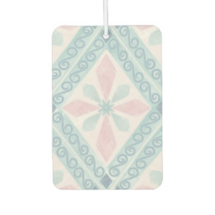 diamond shaped blue pattern car air freshener