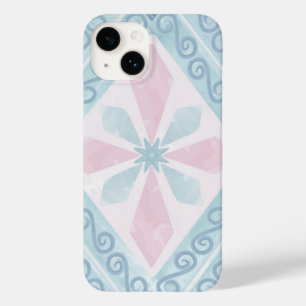 diamond shaped blue pattern Case-Mate iPhone 14 case