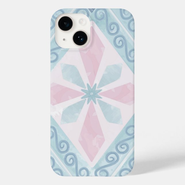 diamond shaped blue pattern Case-Mate iPhone case (Back)