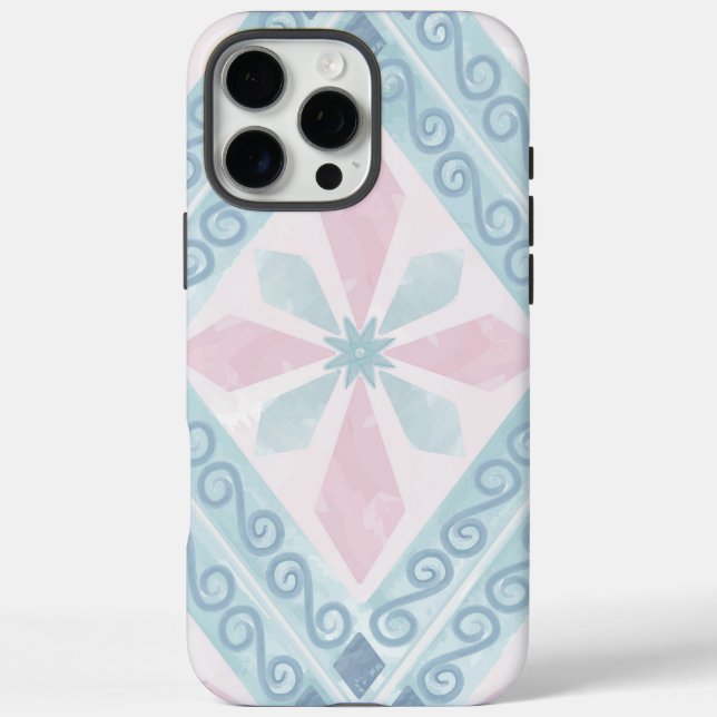 diamond shaped blue pattern Case-Mate iPhone case (Back)