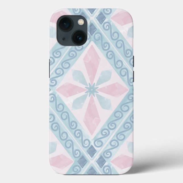 diamond shaped blue pattern Case-Mate iPhone case (Back)