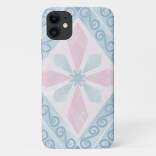 diamond shaped blue pattern iPhone 11 case