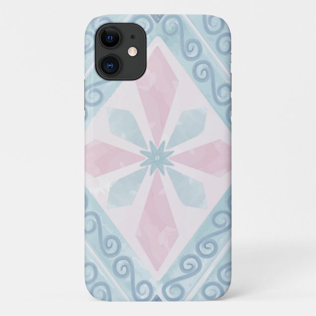 diamond shaped blue pattern Case-Mate iPhone case (Back)