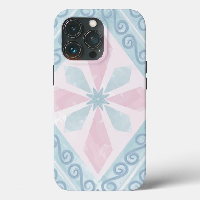 diamond shaped blue pattern Case-Mate iPhone case (Back)