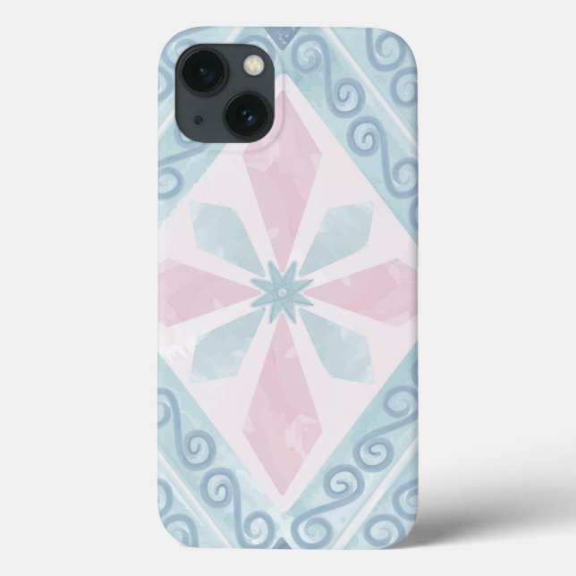 diamond shaped blue pattern Case-Mate iPhone case (Back)