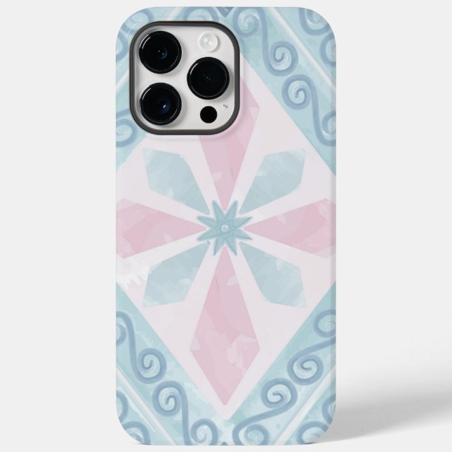 diamond shaped blue pattern Case-Mate iPhone case (Back)