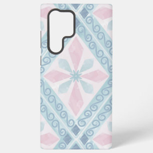 diamond shaped blue pattern samsung galaxy case