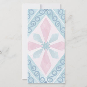 diamond shaped blue pattern save the date