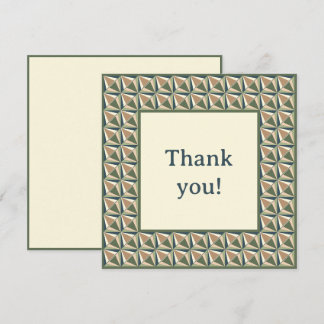Diamond Shapes in Neutral Tones  Thank You Card
