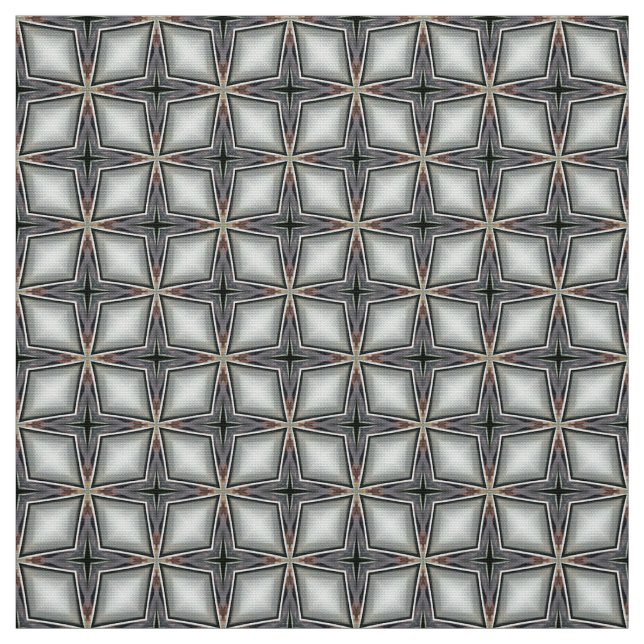 Diamond silver tile pattern Upholstery Fabric (Swatch)