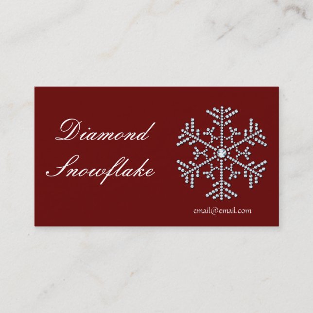 Diamond Snowflake Business Card (Front)