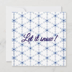 Diamond Snowflake Pattern Postcard
