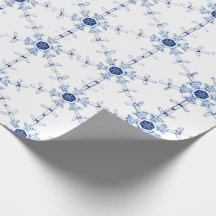 Diamond Snowflake Pattern Wrapping Paper