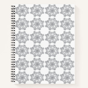 Diamond Snowflakes Spiral Notebook