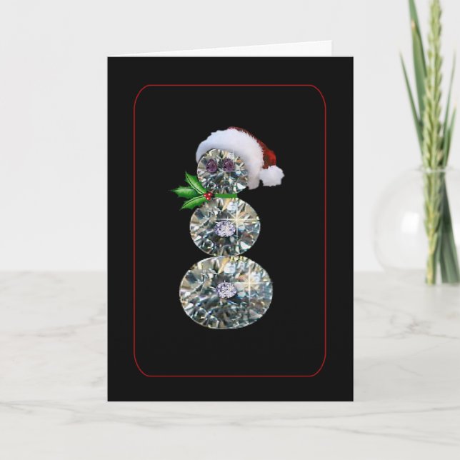 Diamond Snowman Christmas Card (Front)