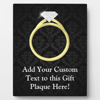 Diamond Solitaire Ring Plaque