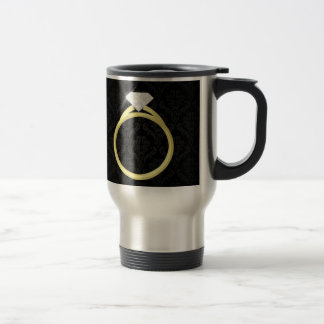 Diamond Solitaire Ring Travel Mug