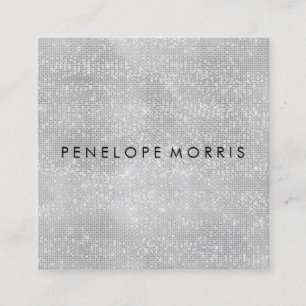 Diamond Sparkle Glitter Beauty Stylist Square Business Card