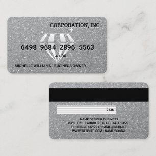 Diamond Sparkle   Glittery   Credit Card
