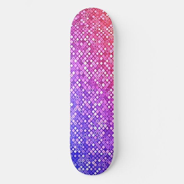 Diamond Sparkle Ombre  Skateboard (Front)