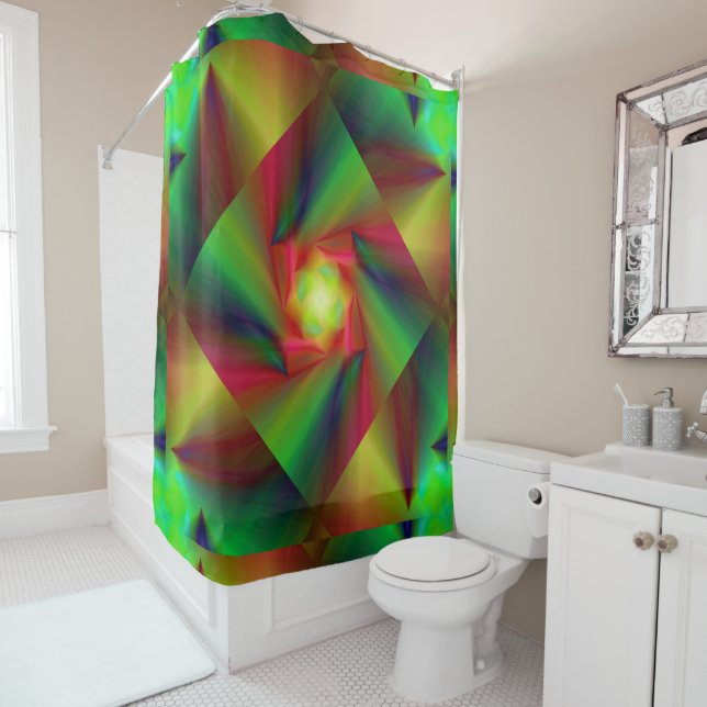 Diamond Spears 6 Shower Curtain (In Situ)