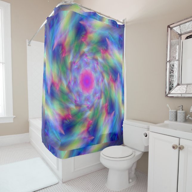 Diamond Spears 9 Shower Curtain (In Situ)