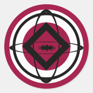 Diamond, spheres, ellipses classic round sticker