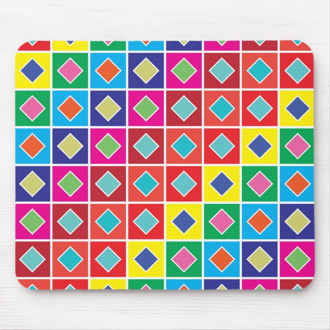 diamond square colour swatches mouse mat (Front)