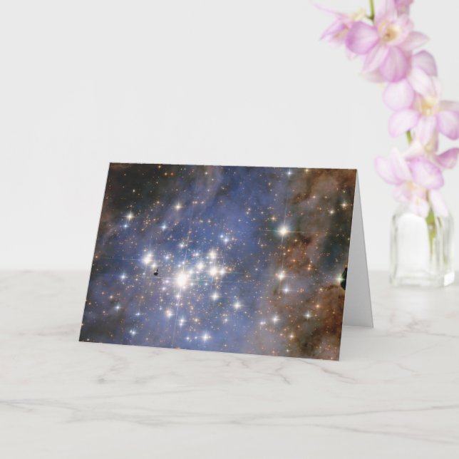 Diamond Stars in Carina Nebula Hubble Space Card (Orchid)